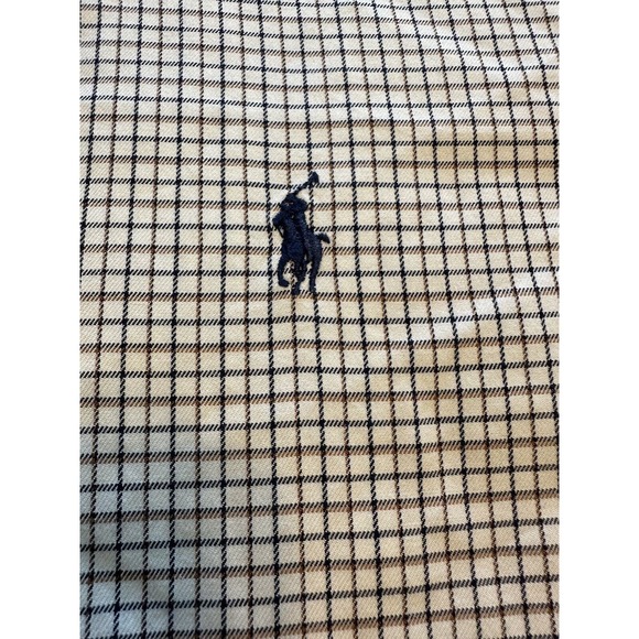 Ralph Lauren Classic Fit Navy/Brown/White Check w/Blue Pony XXL Button Up Shirt - Picture 4 of 12